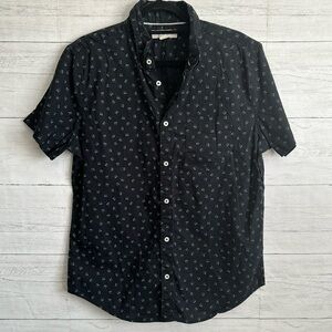 Aeropostale Square Dots Print Mens Button Down Shirt | SIZE M